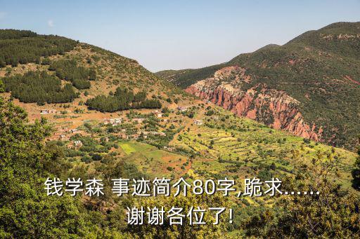  錢學森 事跡簡介80字,跪求……謝謝各位了!