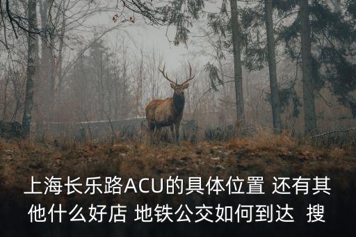 上海長樂路ACU的具體位置 還有其他什么好店 地鐵公交如何到達  搜