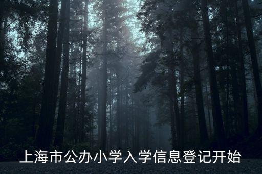 上海市公辦小學(xué)入學(xué)信息登記開始