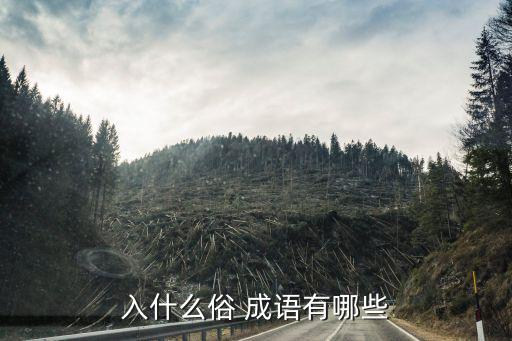 入什么俗 成語有哪些