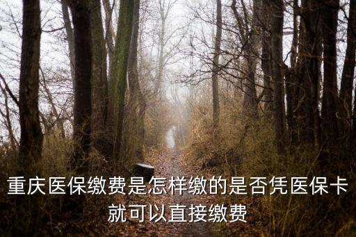 重慶醫保繳費是怎樣繳的是否憑醫?？ň涂梢灾苯永U費