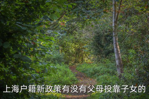 上海戶籍新政策有沒有父母投靠子女的