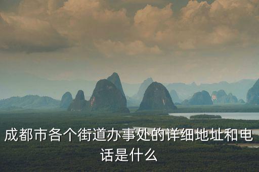 成都市各個街道辦事處的詳細地址和電話是什么