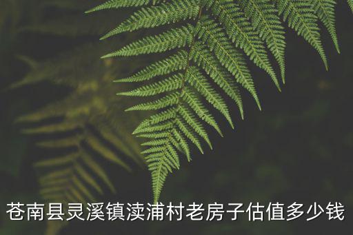 蒼南縣靈溪鎮(zhèn)瀆浦村老房子估值多少錢