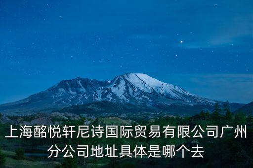 上海酩悅軒尼詩國際貿(mào)易有限公司廣州分公司地址具體是哪個去