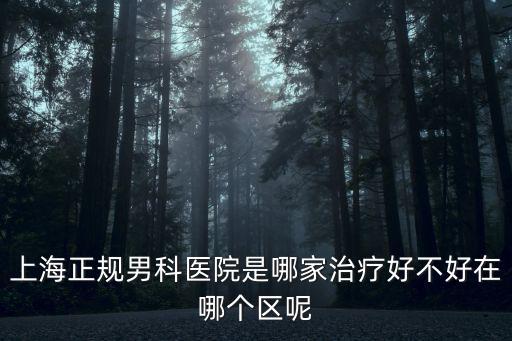 上海男科醫院正規醫院，上海最正規的男科醫院有幾家是好