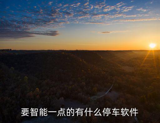 要智能一點的有什么停車軟件