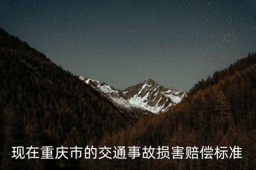 現在重慶市的交通事故損害賠償標準