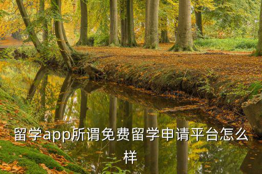 留學app所謂免費留學申請平臺怎么樣