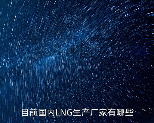 目前國內LNG生產廠家有哪些
