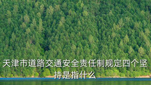 天津市道路交通安全責任制規定四個堅持是指什么