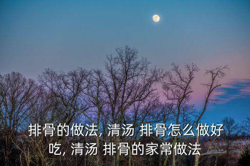 清湯排骨,清湯排骨面條做法1準備好食材和調料