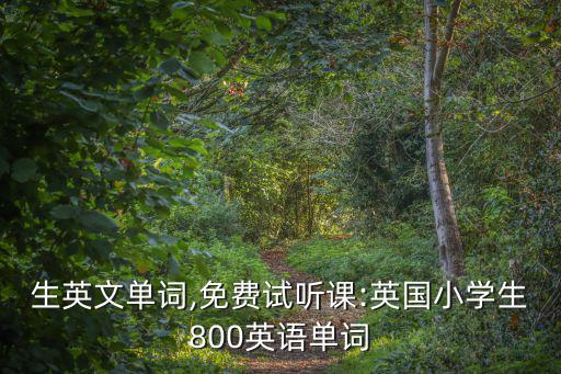 小學生英文單詞,免費試聽課:英國小學生800英語單詞