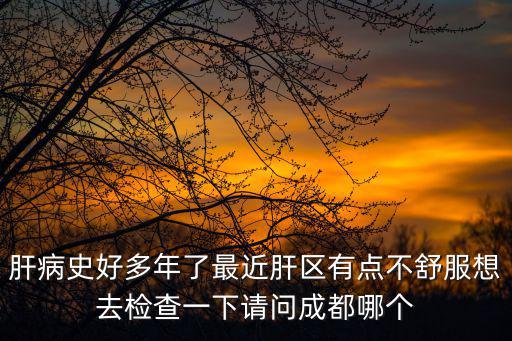 肝病史好多年了最近肝區有點不舒服想去檢查一下請問成都哪個
