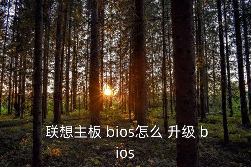  聯想主板 bios怎么 升級 bios