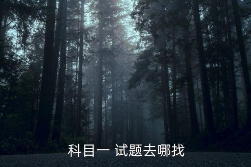  科目一 試題去哪找