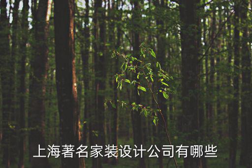 上海著名家裝設計公司有哪些