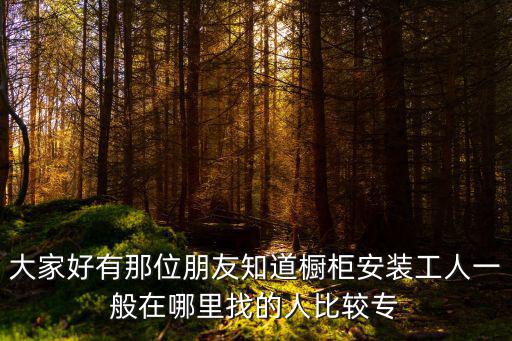 大家好有那位朋友知道櫥柜安裝工人一般在哪里找的人比較專