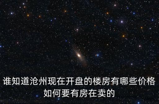 河北滄州市房價如何樣，誰知道滄州現在開盤的樓房有哪些價格如何要有房在賣的