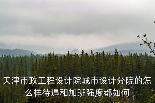 天津市政工程設計院城市設計分院的怎么樣待遇和加班強度都如何