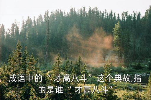 才高八斗指的是誰,才高八斗晉代謝靈運詩句解釋