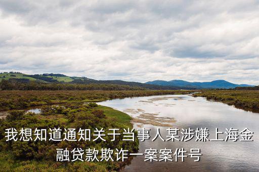 上海詐騙團伙2020，我想知道通知關于當事人某涉嫌上海金融貸款欺詐一案案件號