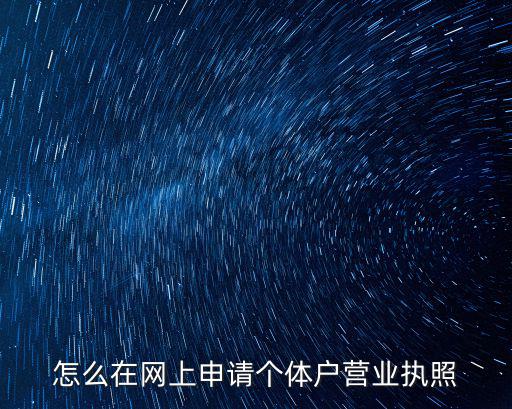 上海個體戶營業執照網上申請流程，個體戶網上申報流程