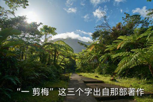 “一 剪梅”這三個字出自那部著作