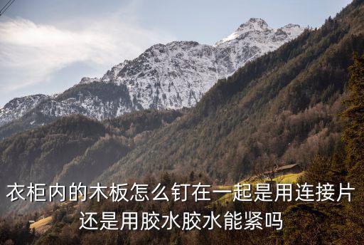 衣柜內的木板怎么釘在一起是用連接片還是用膠水膠水能緊嗎