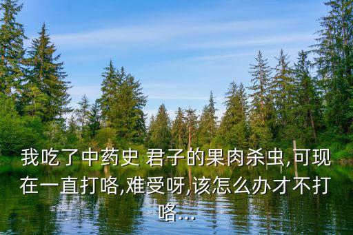 我吃了中藥史 君子的果肉殺蟲,可現(xiàn)在一直打咯,難受呀,該怎么辦才不打咯...