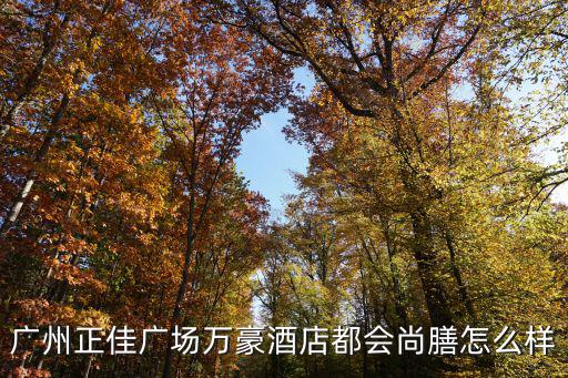 廣州萬豪酒店正佳廣場店，廣佛地鐵去正佳萬豪酒店