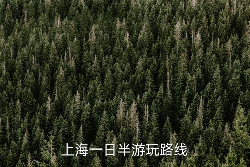 上海一日半游玩路線