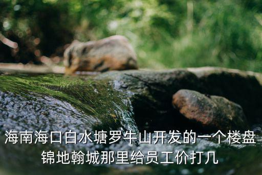 海南海口白水塘羅牛山開發的一個樓盤錦地翰城那里給員工價打幾
