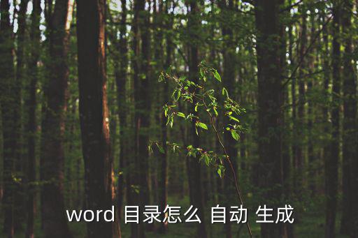word文檔目錄怎么自動生成,怎么看?看這里!