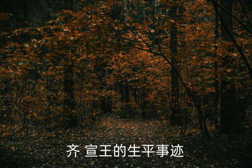 齊 宣王的生平事跡