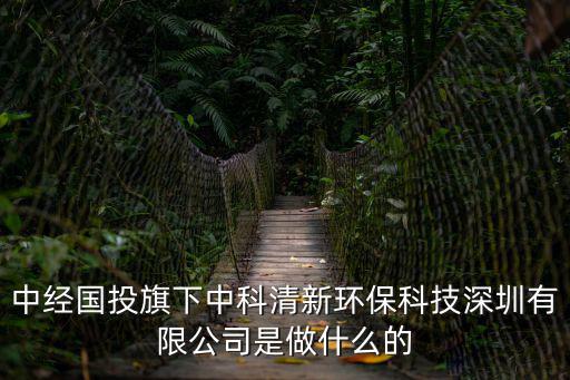中經(jīng)國投旗下中科清新環(huán)保科技深圳有限公司是做什么的