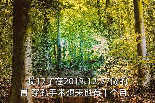 我17了在2013.12.27做的胃 穿孔手術(shù)想來也有十個月...