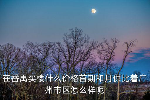 在番禺買(mǎi)樓什么價(jià)格首期和月供比著廣州市區(qū)怎么樣呢