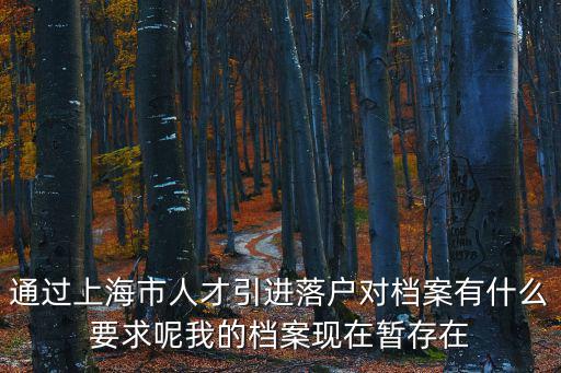 人才落戶上海的條件，上海市人才引進條件