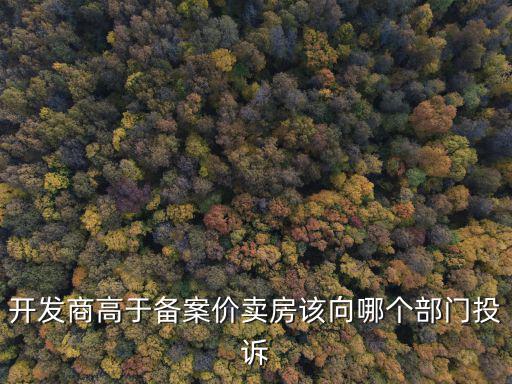 開發商高于備案價賣房該向哪個部門投訴