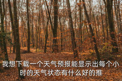 我想下載一個天氣預報能顯示出每個小時的天氣狀態有什么好的推