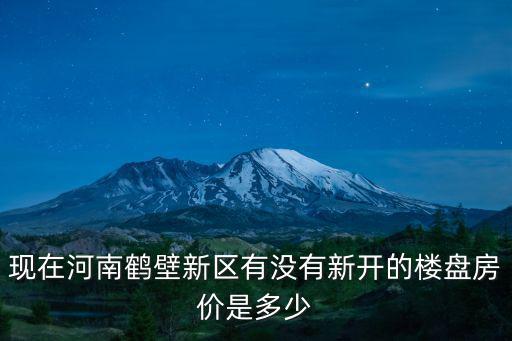 天津市區準現房房價多少，現在河南鶴壁新區有沒有新開的樓盤房價是多少