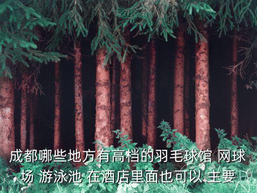 成都哪些地方有高檔的羽毛球館 網球場 游泳池 在酒店里面也可以 主要