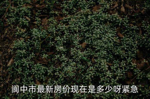 閬中市最新房價現在是多少呀緊急