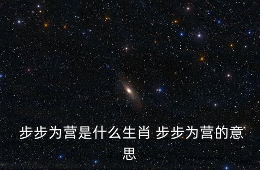 步步為營是什么生肖 步步為營的意思