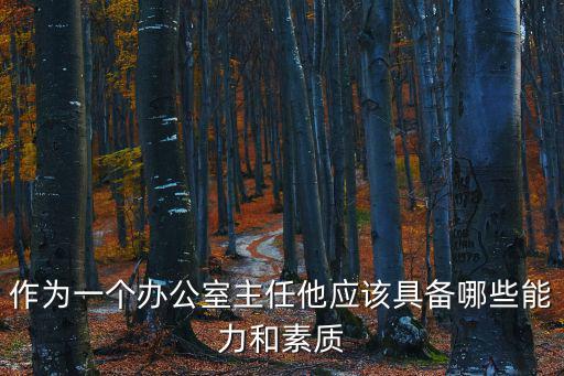 作為一個辦公室主任他應該具備哪些能力和素質