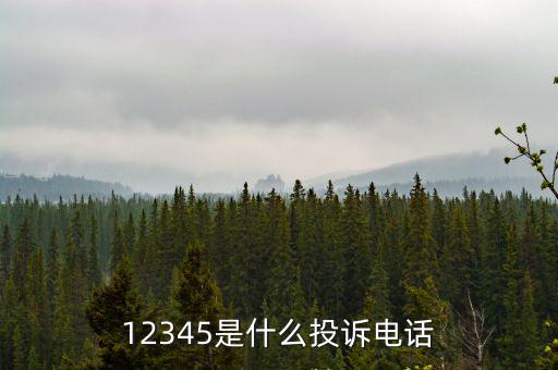 12345是什么投訴電話