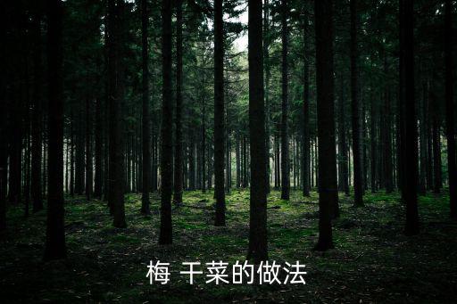 梅干菜的做法大全,梅干菜干菜的做法