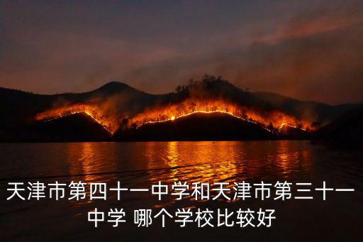 天津市第四十一中學和天津市第三十一中學 哪個學校比較好