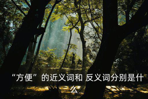 “方便”的近義詞和 反義詞分別是什么